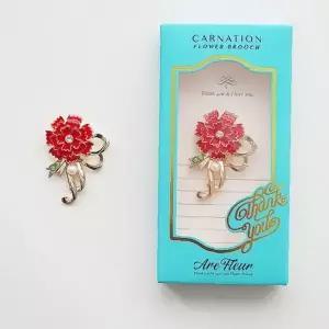 장미꽃 핀뱃지 감사카드 선물세트 어버이날 스승의날 기념 액세서리 패키지