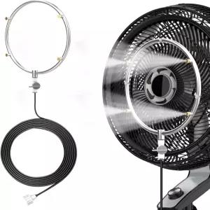 DR.스테인리스 스틸 미스트 팬 키트 16.4피트 호스 미스터 파티오 뒷마당용 실외 물 분무기 휴대용 냉각