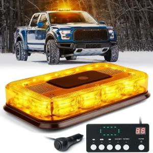 컨트롤러가 장착된 작업 트럭을 위한 루메닉스 72 LED 옥상 스트로브 비콘 미니 라이트 바 마그네틱 주의