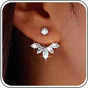 웨딩 미니 라인스톤 스터드 귀걸이 골드 앙증맞은 반짝이 마퀴즈 작은 크리스탈 재킷 신부 다이아몬드 큐빅