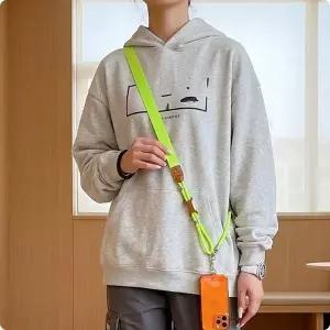 넓은 핸드폰 크로스 스트랩 로프 휴대폰 목걸이 줄 유럽 여행용 도난방지 숄더스트랩 조절가능