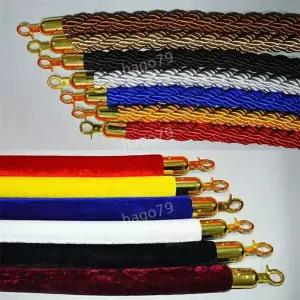 차단봉 체인 1.5 미터 2m 벨벳 로프 난간 후크 컨시어지 1.5m 빨간 벨벳-금색 후크