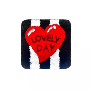 얇은방석 미니 사무실 커버 매트 방석 패브릭 하트