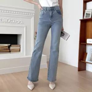 여성 세미 부츠컷 반하이웨스트 데님 슬림핏 히든밴딩 탄탄한 스판 청바지