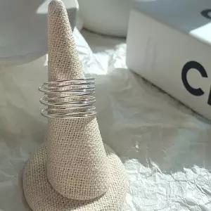 [하프클럽/]여성용 세련된 데일리 실버 레이어드 링