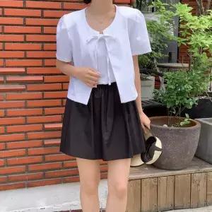 [하프클럽/다잇템]여자 슬리브리스 마원단 끈 반소매 자켓세트