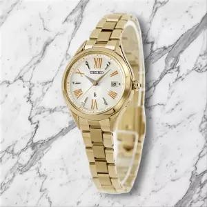 세이코 루키아 SSQW098 그로우 여성용 전파솔라 티타늄 다이아몬드 시계