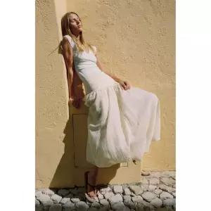 ZARA 벌룬 스트럭처 니트 콤비 스커트 - 크림 620242