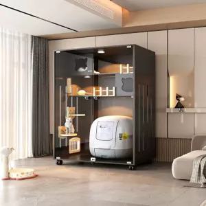 반려묘 빌라 격리장 고급 럭셔리 숨숨집 원목 이동식 실내 놀이터 케이지 호텔장 캣 고양이