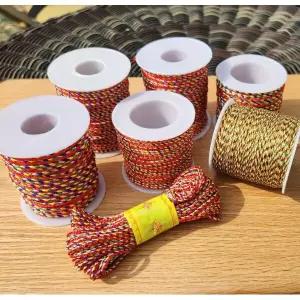 (매장정품)오색실 불교 소원 부적 꼬임실 오방색 매듭실 DIY 팔찌만들기 재료
