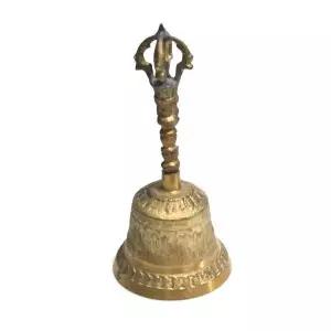 (매장정품)황동 불교의식 도구 스님 퇴마 천도 무기 아수라 금강저 종 불구 법구 요령 금강령 B