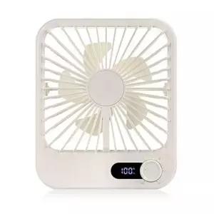 (모리츠) 무선 미니 BLDC모터 USB 선풍기 LED 디스플레이 MO-SK101 아이보리 (1개)