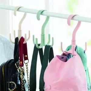 (색상 랜덤발송)미니 옷 손수건 스카프 빨래 옷장 문어발 행거 고리