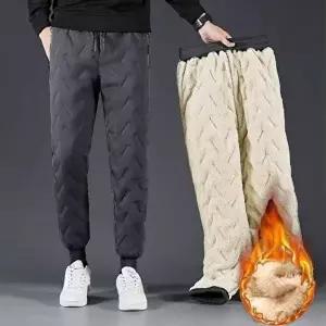 남녀공용 4컬러 겨울 방한바지 양털 일자핏 기모팬츠 (HSJ-WFG5Q2T)