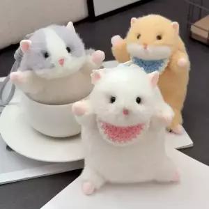 귀여운 말랑 햄스터 인형 키체인 가방 걸이 키홀더 키링 열쇠고리 말랑이 스트레스볼 제니오숲