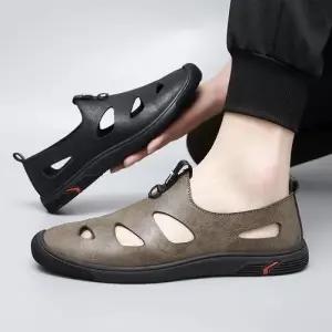 여름 남성패션 샌들 가죽 통기성 비치 빅사이즈 DL2