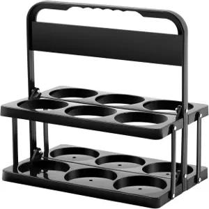 수클레인 스포츠 물병 캐리어 손잡이 접이식 플라스틱 음료 캐디 휴대용 테이크아웃 컵 홀더 스탠드 팀