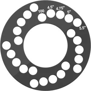 인아롱 휠 볼트 패턴 측정 도구 5 6 8 홀 림용 범용 러그 템플릿 게이지 정밀 트레일러 액슬 원