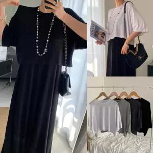 위쉬몰 RA 베이직실키크롭티셔츠(X585H604) 빅사이즈