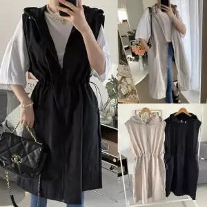 위쉬몰 RA 바스락스트링후드조끼 X151H604) 빅사이즈