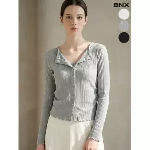 여성 리본 레이스 탑 가디건 세트 1216686