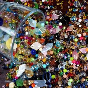 보석 제작을 위한 크리스탈 비즈, DIY 다양한 유리 비즈 조합, 팔찌, 목걸이, 열쇠고리, 공예 (4-8-12온스 선택) (4)
