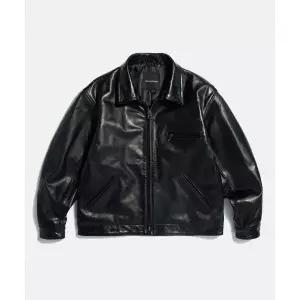 ESPIONAGE Buffalo Leather S.Rider Jacket Black 392736