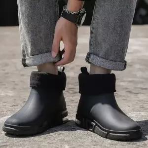 남성 방한 작업화 기모 데일리 첼리부츠 레인부츠 방수장화 방한장화 남자레인부츠