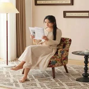 빈티지 1인소파 레트로 쇼파 원목 카페의자 인테리어