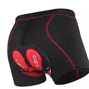 자전거 쿠션 팬츠 L 레드 자전거속바지 자전거하의