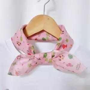 아사면 핑크 손수건 쁘띠스카프 빨간망토 빅사이즈 스카프 스카프빕 여성손수건