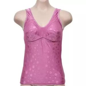 창민 2900 도트 패턴 브라없이 간편하게 무빙 매쉬 B컵 브라런