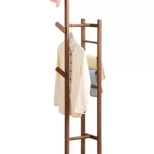 대나무 원목 스탠드 코트랙 행거 이동식 나무 우드행거 미니 옷걸이