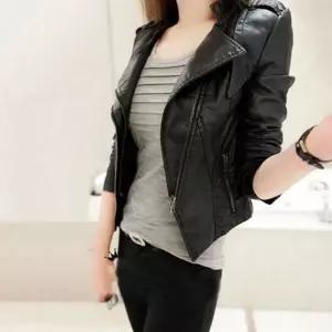 가죽자켓 여성 라이더자켓 데일리 집업 레더 점퍼