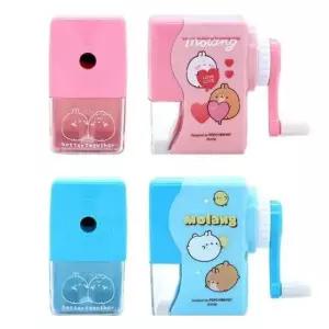 [문구/오피스] 아기자기한 학생연필깎이 학원 캐릭터그려진 4p 책상 학원연필깍이