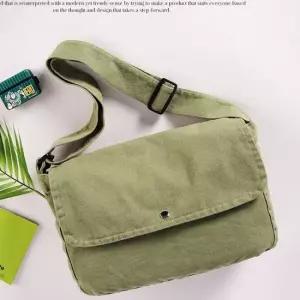 캐주얼 캔버스 메신저백 가방 빈티지 가방 카키