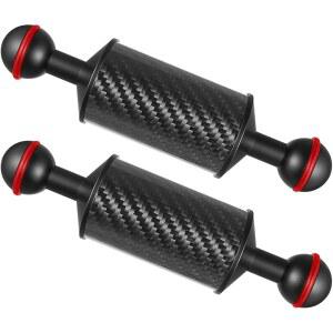 초경량, d40mm, 6인치, 부력 제공 55g*2, 1인치 시스템 암 카메라 볼 플로팅 탄소 플로트 트레이용 미니포커스 암, 섬유 2pcs 듀얼 다이빙 수중