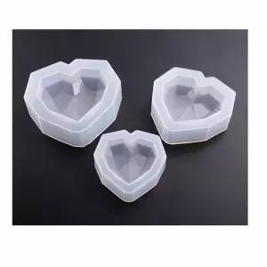 레진 실리콘 몰드 사선 하트 공예 성형틀 핸드메이드
