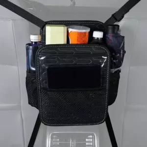 차량용 센터 콘솔 포켓 박스 수납 시트 사이드 S-블랙