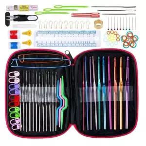 DIY 뜨개질 바늘 100P 코바늘 골무 케이스 풀세트