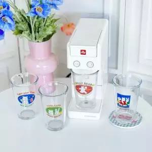 롱베어 4종 유리컵 빈티지 홈카페느낌 시리즈