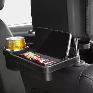 차량용 뒷자석 틈새 폴딩 테이블 트레이 컵 음료 홀더