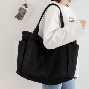 캔버스 민자 포캣 대용량 수납 가볍운 숄더백 에코백 직장인가방