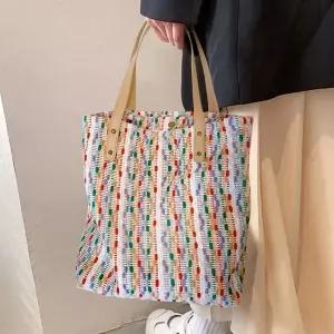 데일리 칼라 망사 외출 다용도 수납 에코백 숄더백 직장인가방