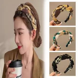 여자 꽈배기 꼬임 스카프 스타일 헤어밴드 머리띠