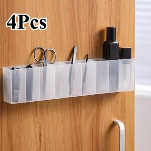 미니 박스 그리드 플라스틱 데스크 주방 주최자 메이크업 욕실을위한 립스틱 다기능 브러쉬