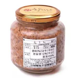 (800g유리병) 재래청국장 장류 유리병 전통 발효식품 800g