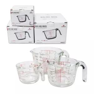 아트웨어   내열 계량컵-H/유리계량컵/눈금컵/전자 /오븐/식기세척기/측량/손잡이/비커/ 제과제빵