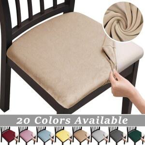 슈퍼 부드러운 벨벳 의자 색상 다이닝 커버 탄성 일반 레스토랑 스판덱스 보호대 가구 시트 이동식