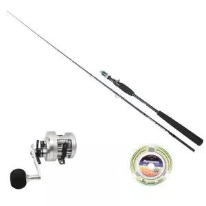 [알티피아]문어낚시 우핸들로드 장구통릴 세트